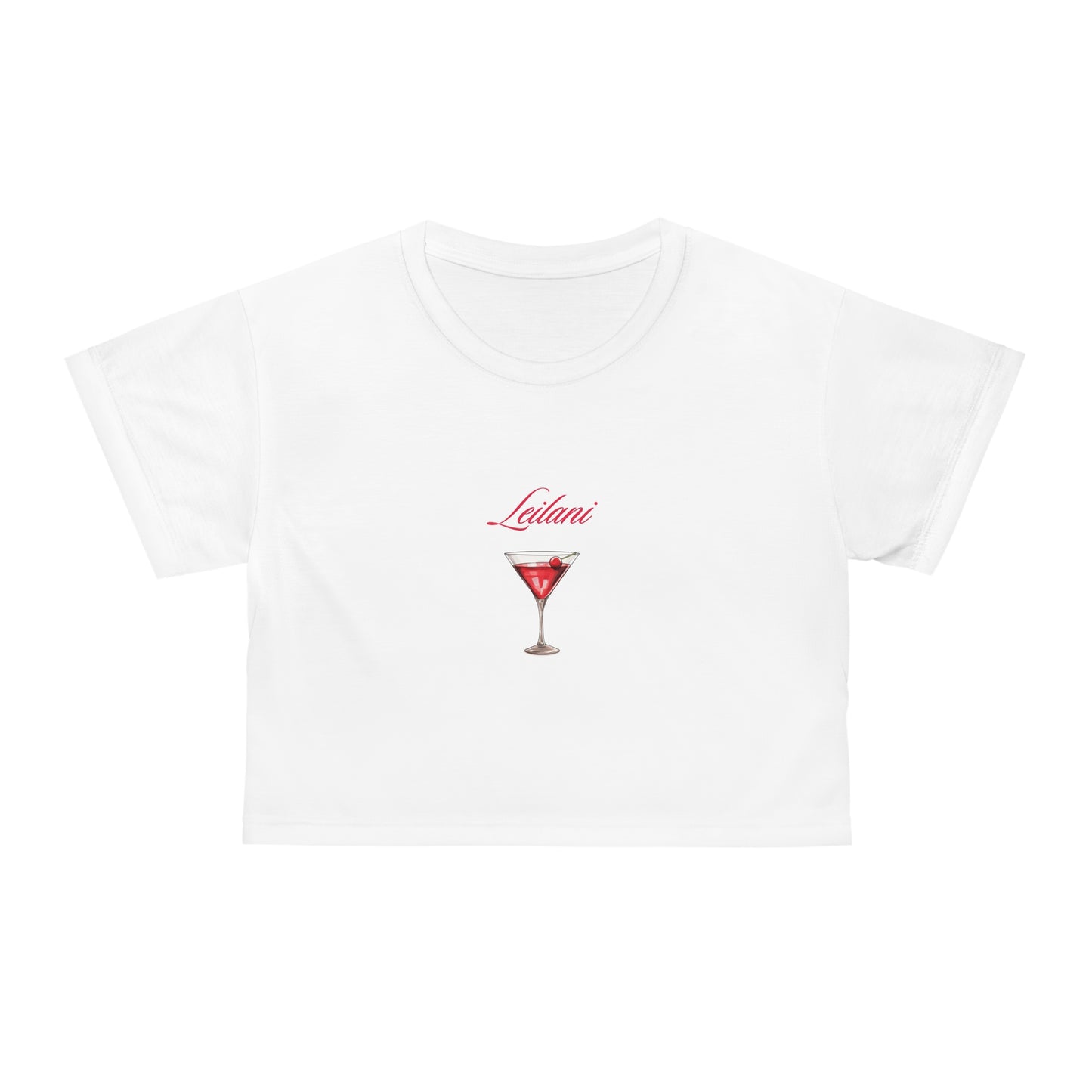 Leilani Red Martini Cropped Tee